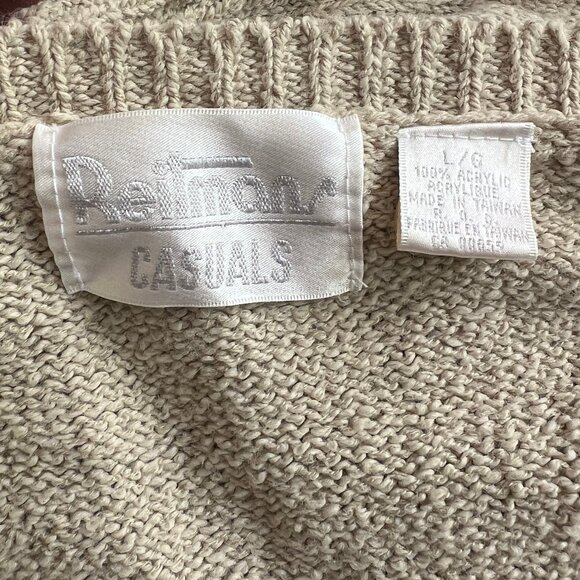 Vintage French Knit Cardigan Sweater Oversized Crop Old Money Luxe Quiet Luxury - Picture 7 of 9